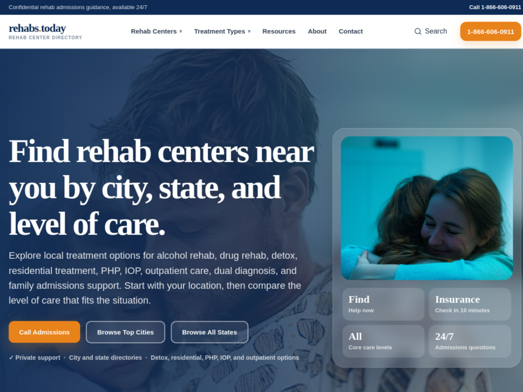 Rehabs.Today rehab directory and addiction treatment resource homepage